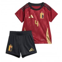 Fotbalové Dres Belgie Wout Faes #4 Dětské Domácí ME 2024 Krátký Rukáv (+ trenýrky)